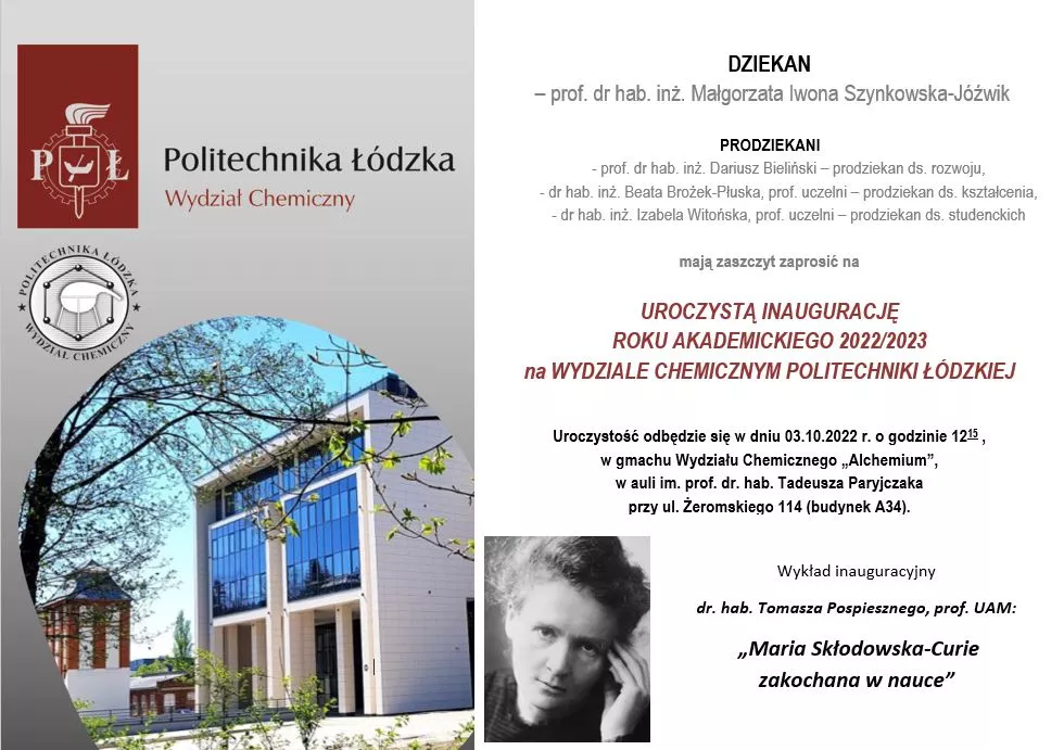 Inauguracja Roku Akademickiego 2022 2023 Na Wydziale Chemicznym P inauguracja-roku-akademickiego-2022-2023-na-wydziale-chemicznym-p